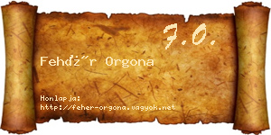 Fehér Orgona névjegykártya